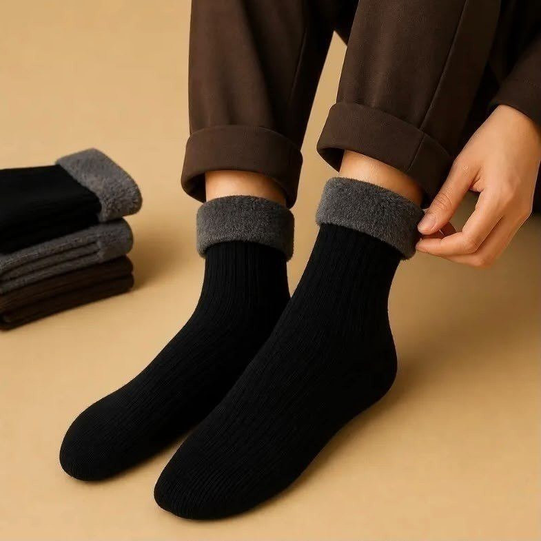 Kit com 6 Pares Meia Térmica Grossa Forrada