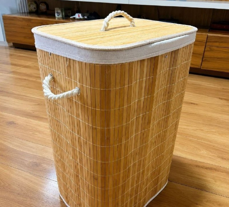 Cesto De Roupas De Bamboo 70L Yikasa