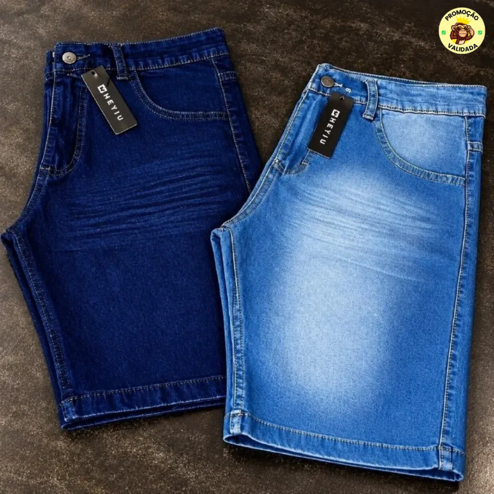 Kit com 2 Bermudas Jeans C Lycra