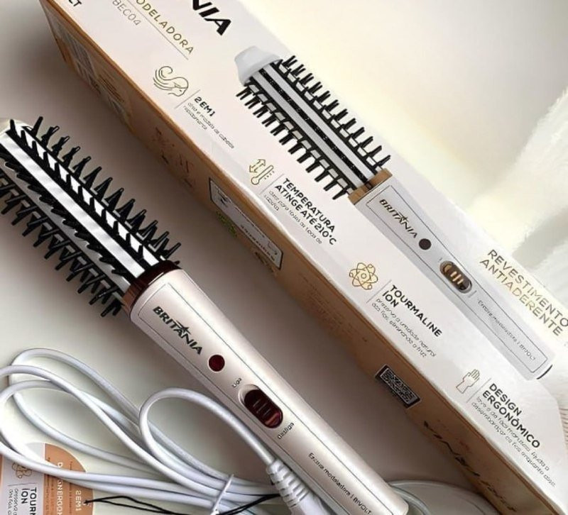 Escova Modeladora Britânia 2 Em 1 Bivolt