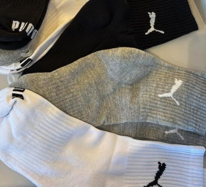 Kit com 6 Pares de Meias Puma Cano Médio - Opções de cores