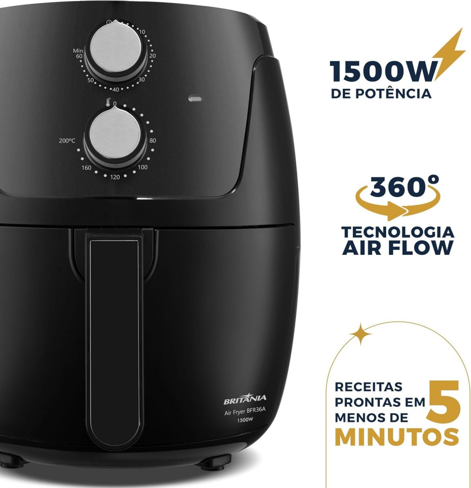 Air Fryer Britânia 4,2L 1500W BFR36A 127V