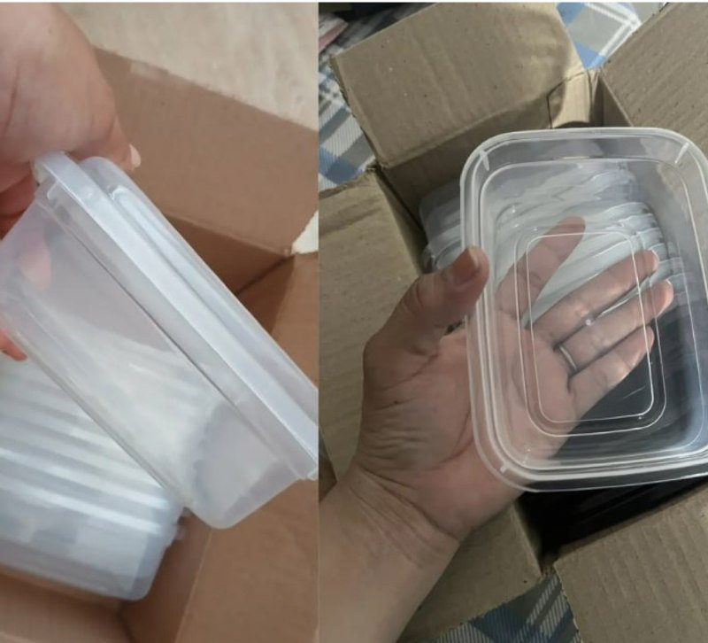 Kit 10 Potes Transparentes 500ml
