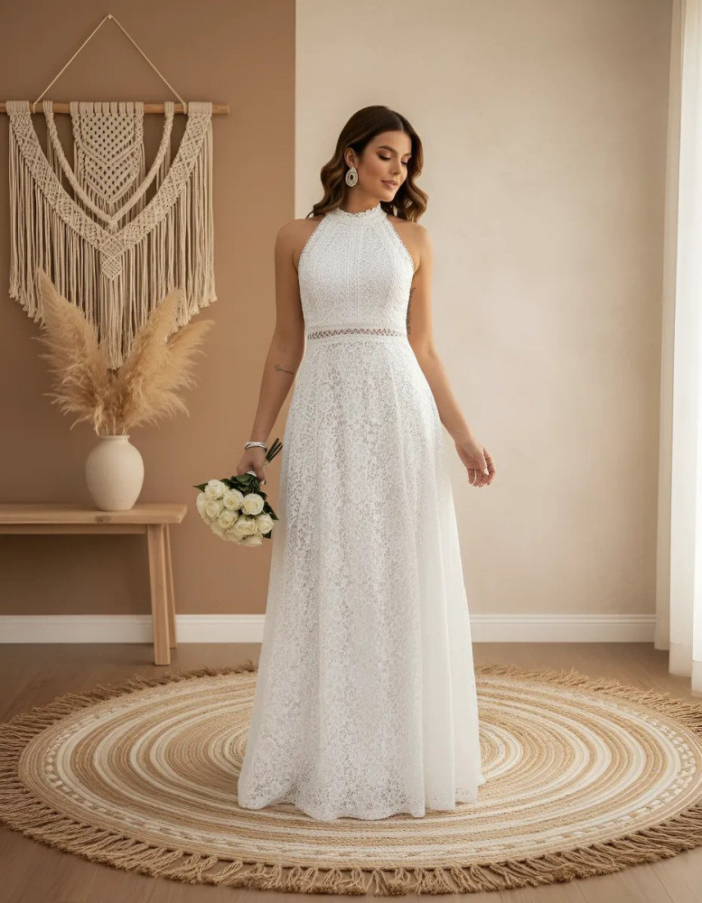 Vestido Noiva Premium Off White Civil Social