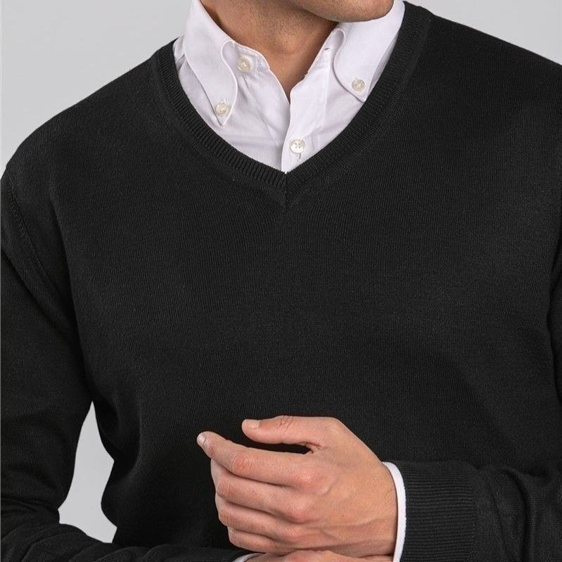 🧶 Suéter Gola V Tricot Casual