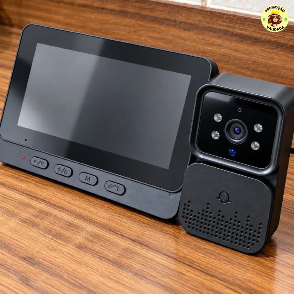 Porteiro Monitor e Campainha com Audio Bidirecional