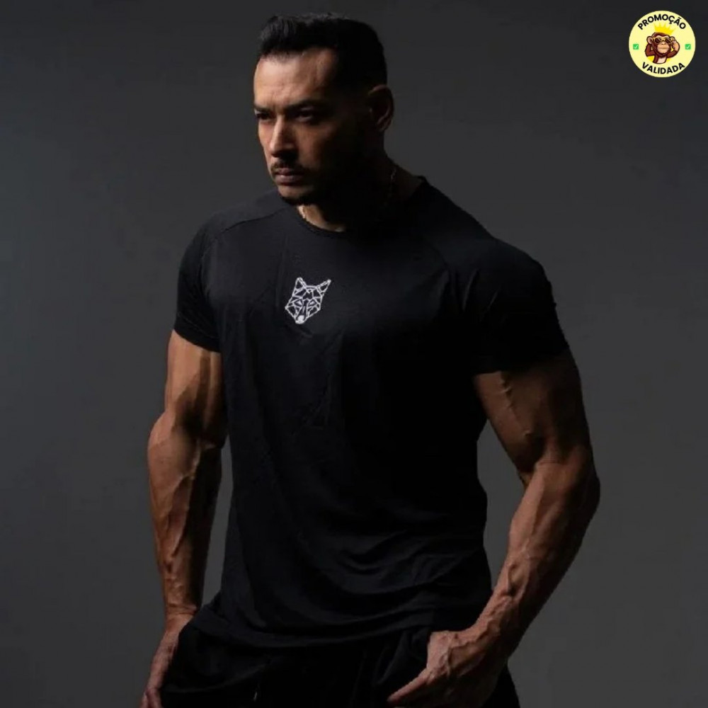Kit Bermuda Lobo+camiseta Lobo Dry Fitness
