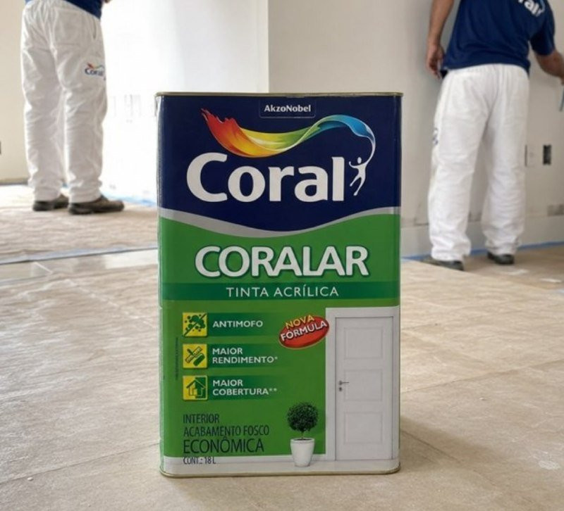 Látex Acrílica Tinta Coral Anti Mofo 18L Coralar Branco Fosco