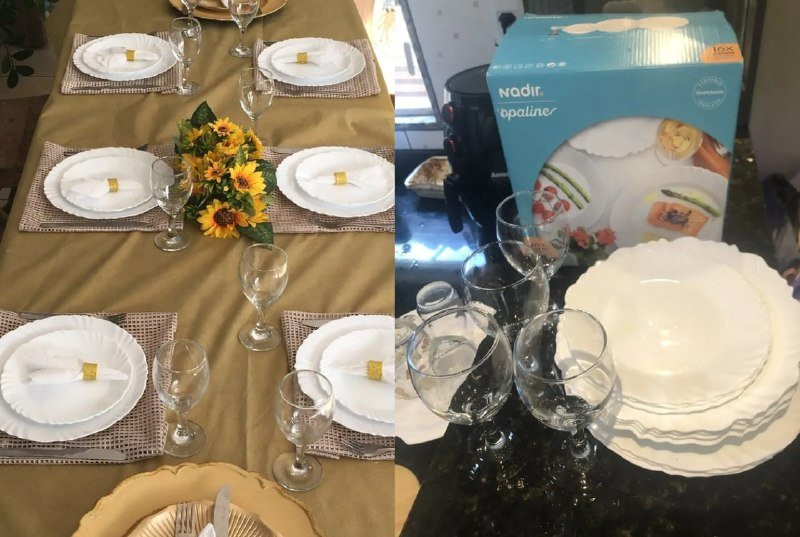 🍽️ Conjunto Jantar Nadir Opaline Branco 16 Peças