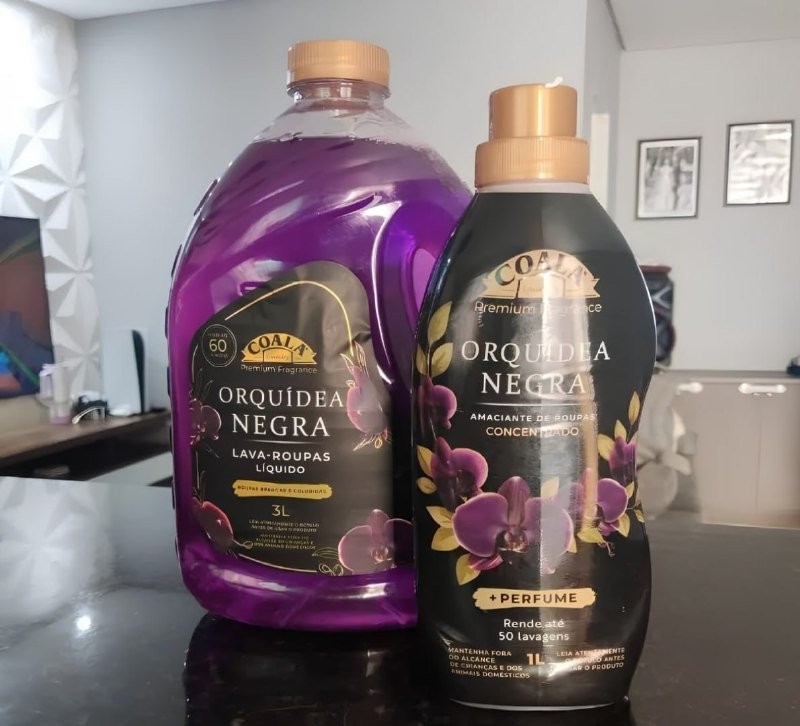 Kit Coala Laundry Orquídea Negra - (Lava Roupas 3L + Amaciante Concentrado 1L)