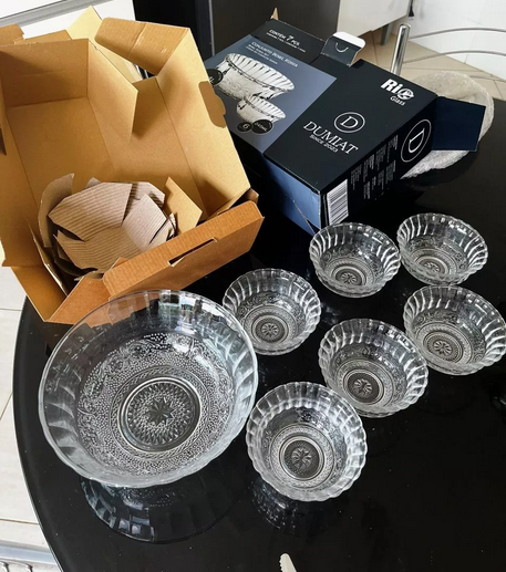Conjunto de Bowls de Vidro Konia – 7 Peças