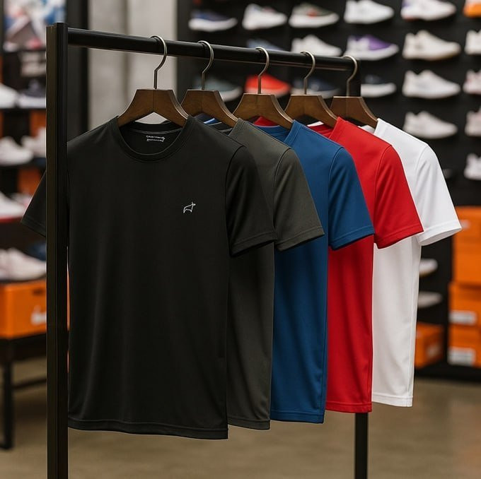 Kit 5 Camisetas Parvori Dry Fit Academia Esportes - Slim Fit