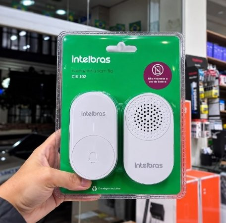 Campainha Sem Fio Cik 102 Branco Intelbras