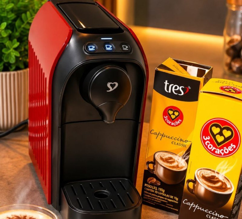 ☕ Cafeteira Espresso e Multibebida 3 Corações Passione TRES, 220V