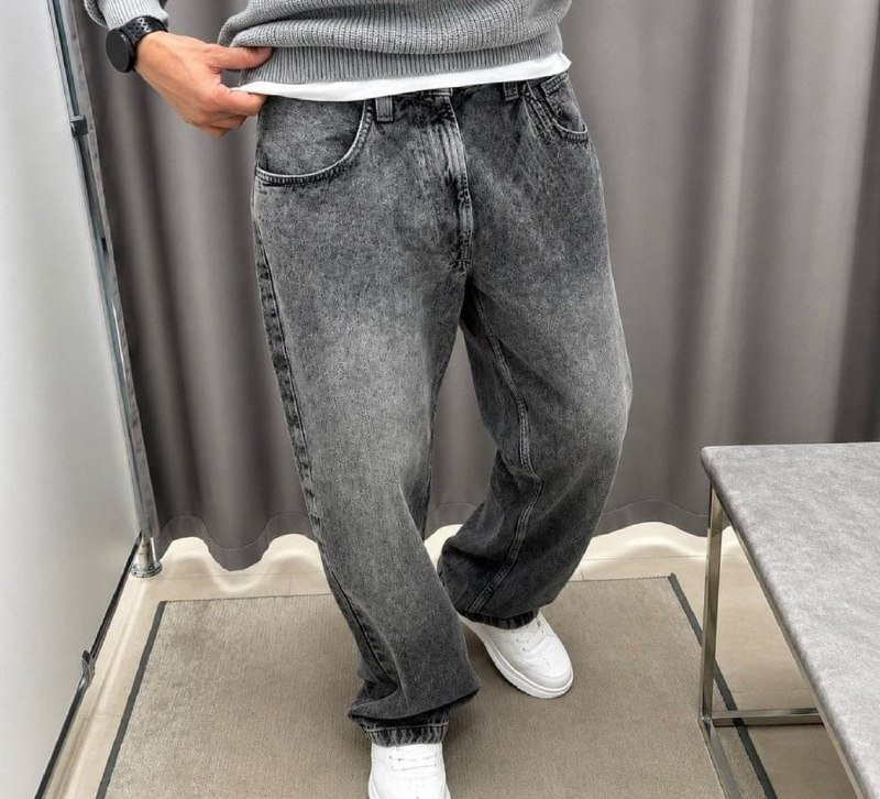 Calça Balão Jeans Streetwear Larga Bag