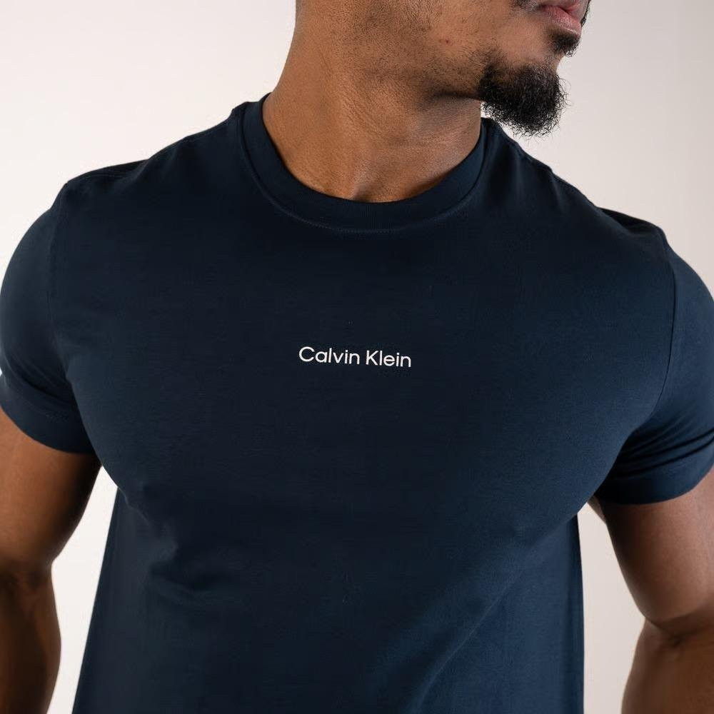 Camiseta Calvin Klein Front Logo Azul Marinho