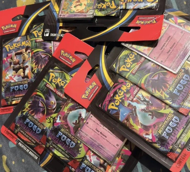Blister Triplo Pokémon Megaevolução Fogo Fantasmagórico