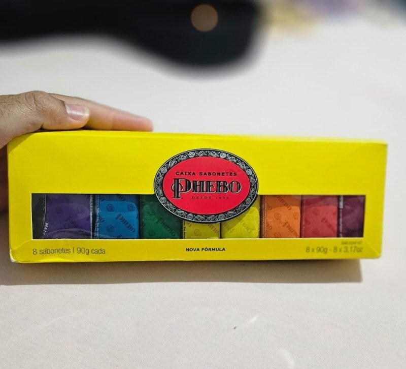 Kit 8 Sabonetes Phebo Amarelo 720g