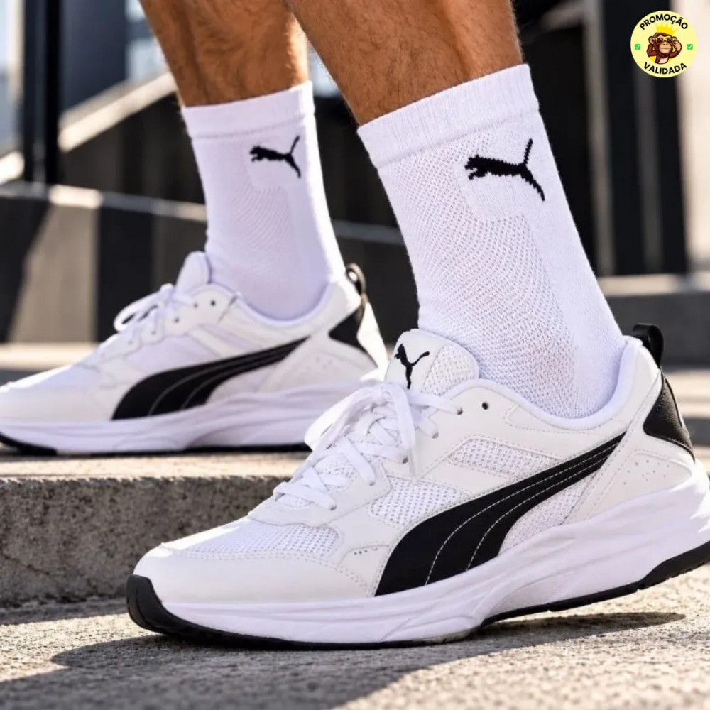 Meias Puma Cano Medio Kit 6 Pares