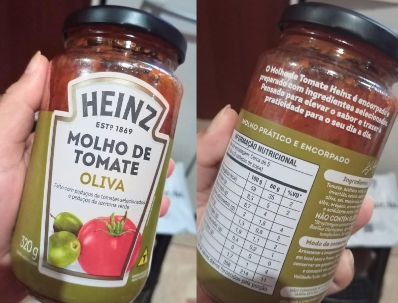 🍅 Heinz Molho de Tomate Rústico Oliva 320g