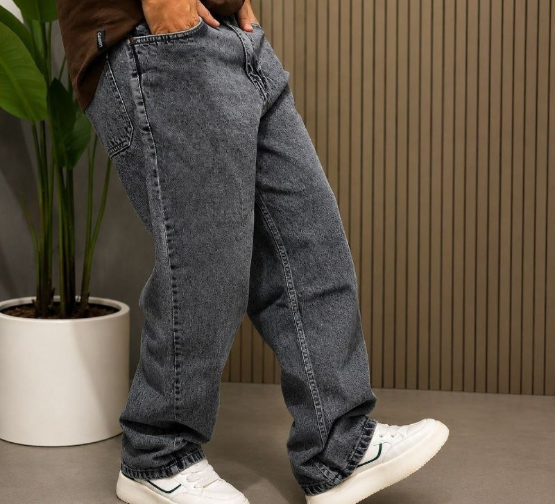 Calça Balão Jeans Streetwear Larga Bag