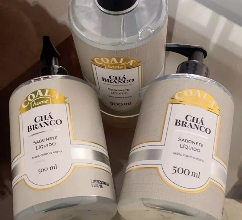 Kit Coala 3 Sabonetes Líquido Chá Branco 500ml