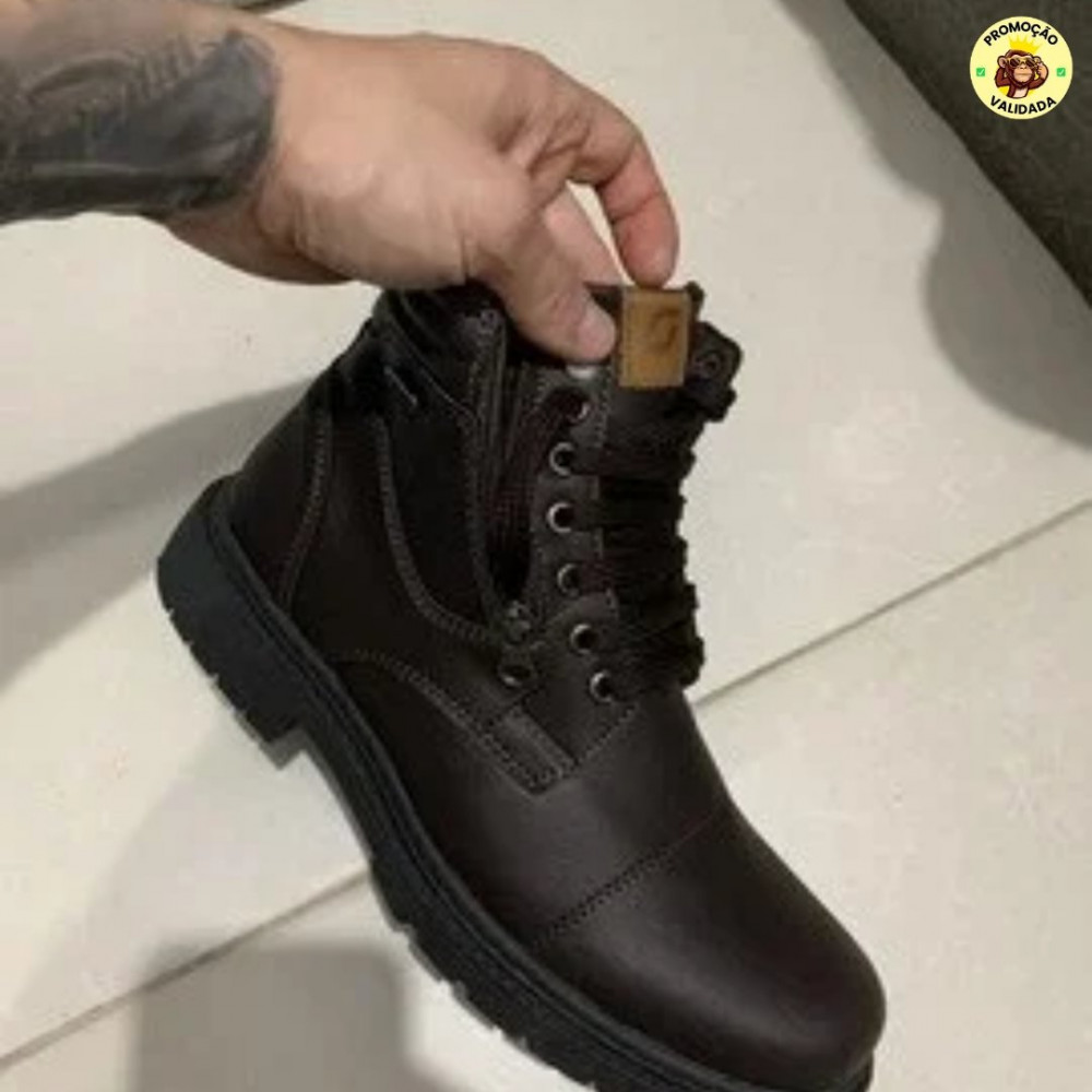Bota Masculina Botina Coturno Adventure+ Relógio Digital