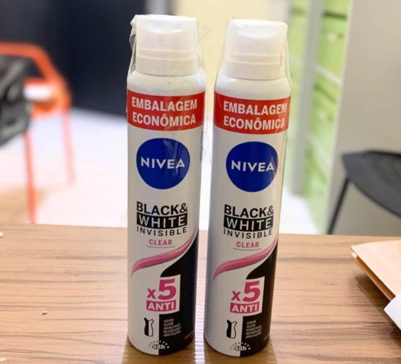 Kit Desodorante Aerossol Black & White Clear 150mL Nivea - 2 Unidades