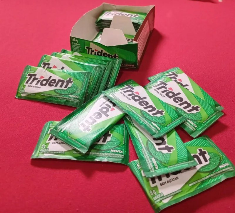 Chiclete Trident Menta Caixa Com 21 Unid