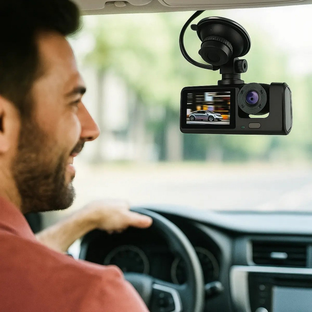 3 Câmeras WiFi Automotivas HD 1080p Icarbonx