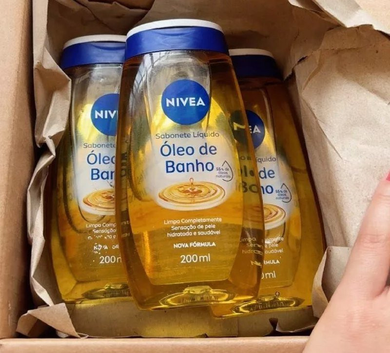KIT 3 NIVEA Sabonete Líquido Óleo de Banho 200ml