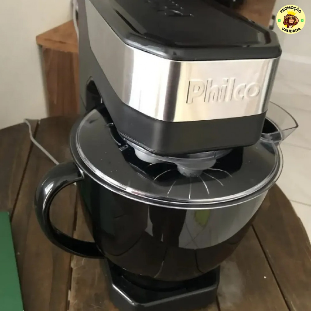 🍰 Batedeira Planetaria Philco 900W 5L Preta 12 Velocidades Turbo PBP90A