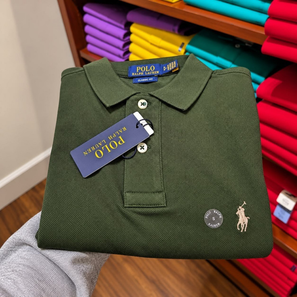 Polo Algodão Piquet Camisa Masculina Verde