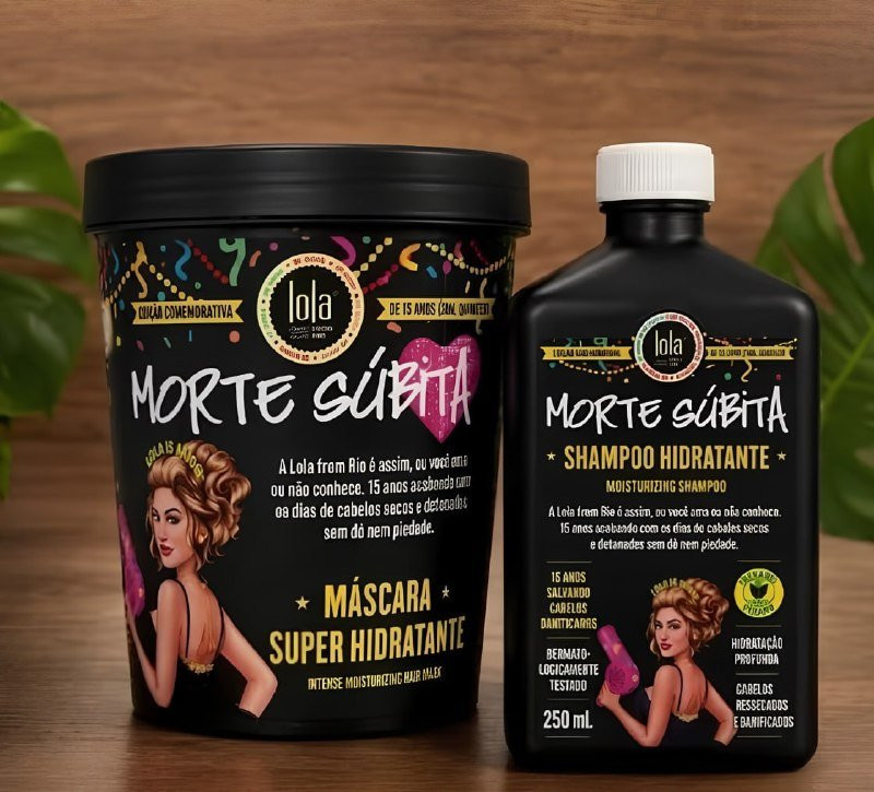 🧴 Kit Morte Súbita - Shampoo 250ml e Máscara 450g Lola From Rio