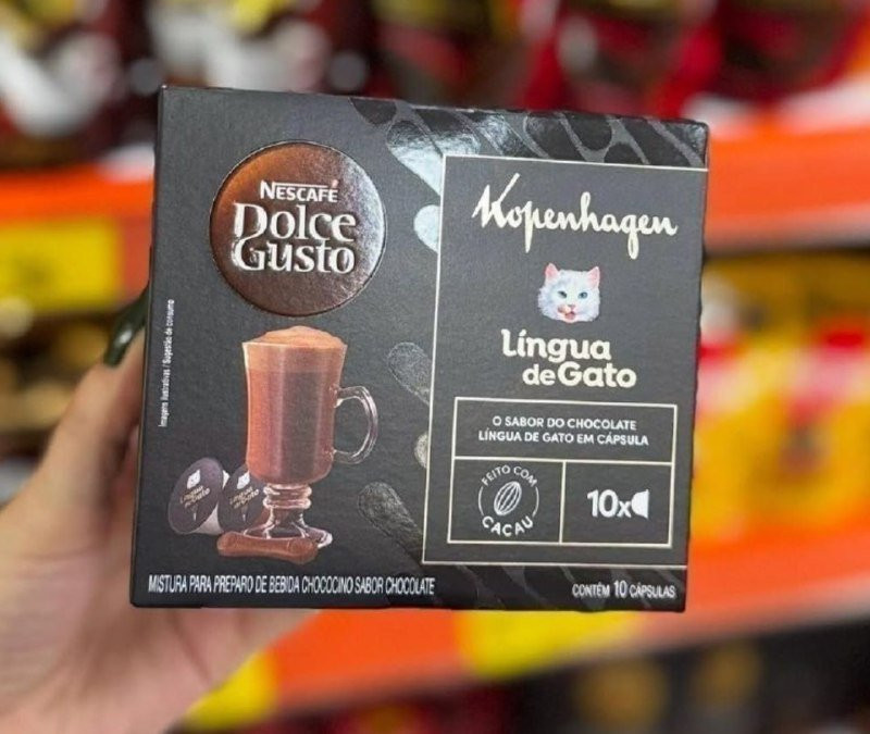 Achocolatado em Cápsula Nescafé Kopenhagen Língua de Gato