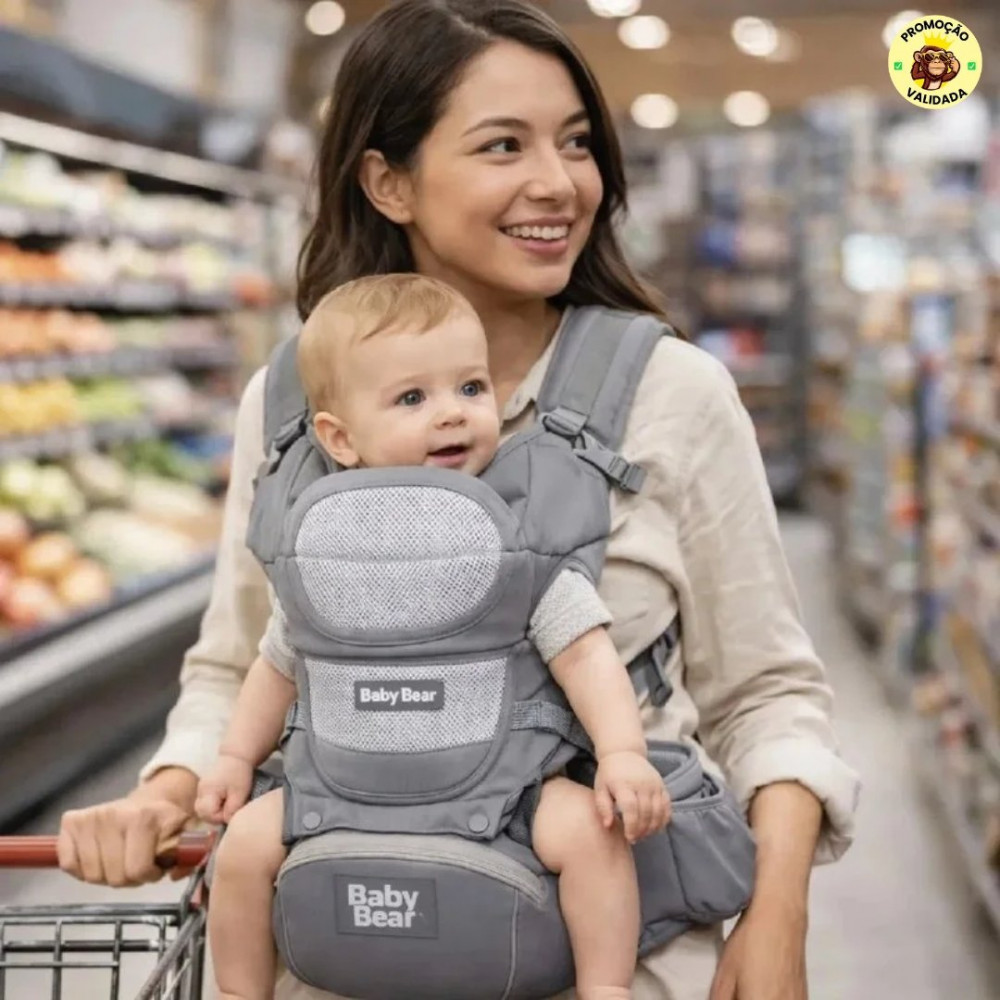 Bolsa Canguru Ergonômico Bebê Mãe Premium
