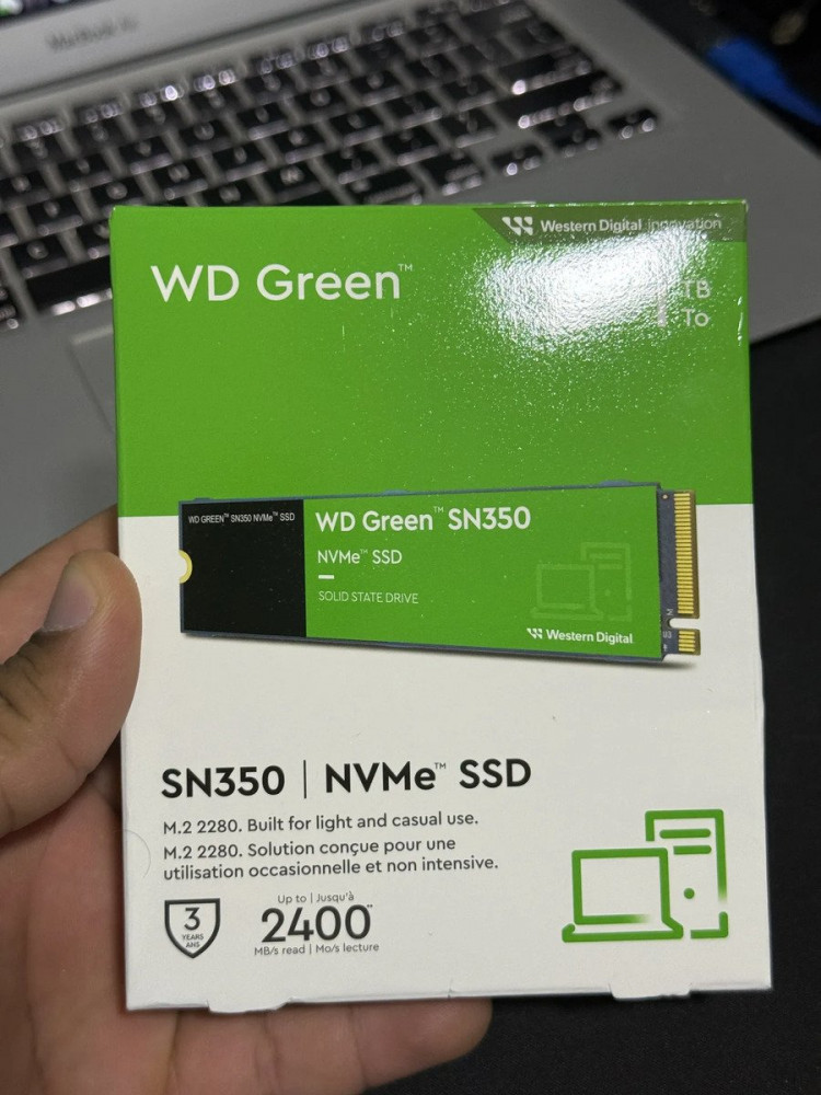 WD Green SN350 NVMe SSD 1TB M.2 2280 Azul