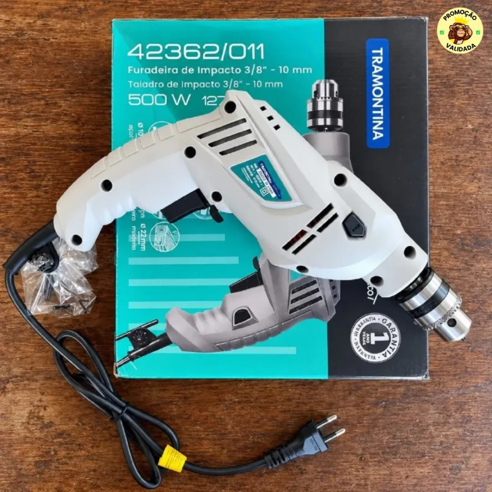 Furadeira de Impacto 500 W 38 Tramontina 110V
