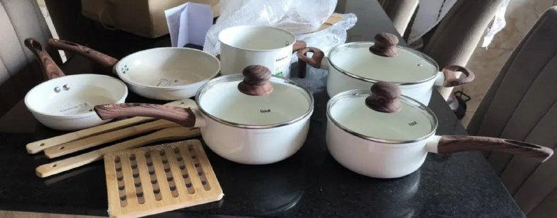 🥘 Jogo de Panelas Antiaderente Cerâmica 10 Peças