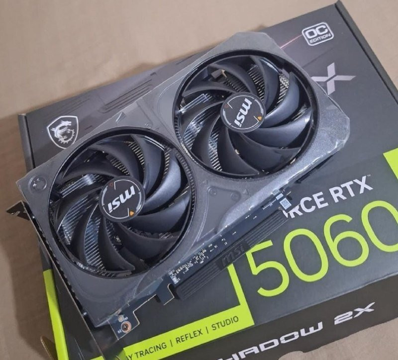 Placa de Vídeo MSI RTX 5060 Shadow 2X OC, 8GB, GDDR7