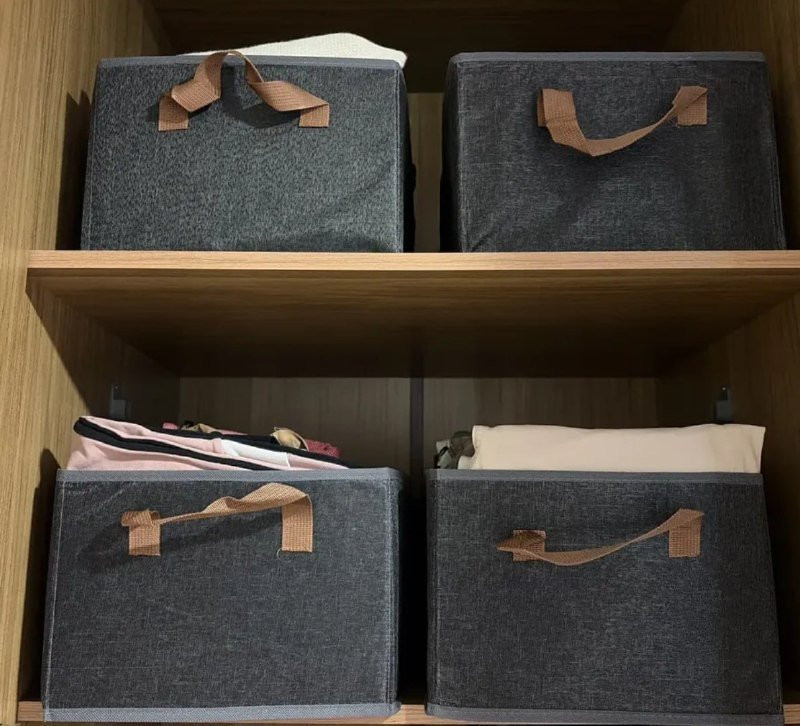Kit 6 Cesto Caixa Organizadora- Grande Dobrável