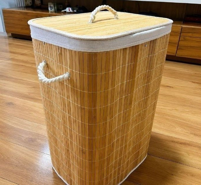 Cesto De Roupas De Bamboo 70L Yikasa