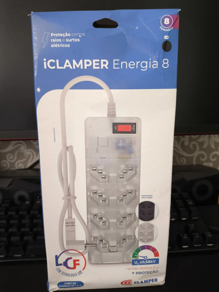 Filtro de Linha iCLAMPER 8 Tomadas 3P 10A