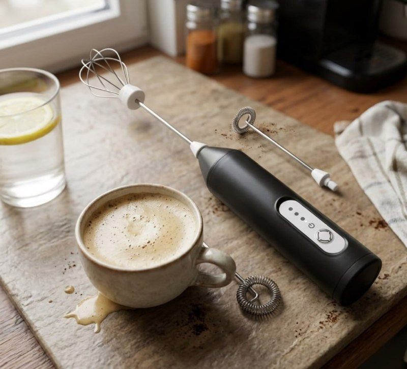 Mini Mixer Misturador De Bebidas Elétrico 2 Em 1