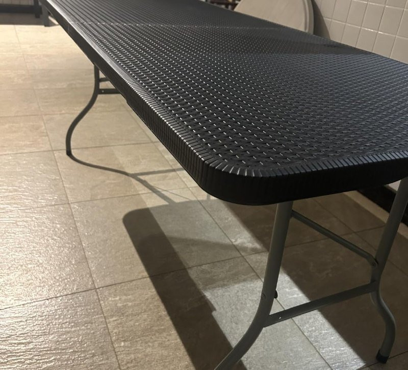🪑 Mesa Dobrável Portátil Vira Maleta 180cm Reforçada até 150kg