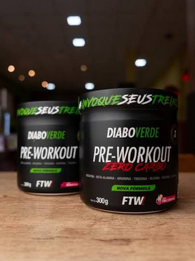 Kit 2x Pré-Treino 300G - Diabo Verde - FTW