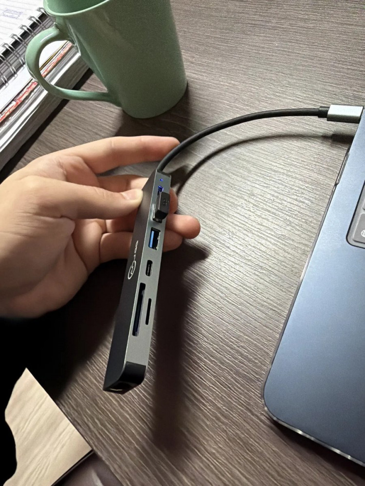 Hub USB-C 7 em 1 HDMI 4K MacBook Air Cinza