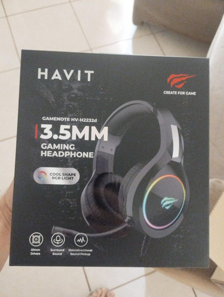 Havit Headphone Gamer H2232d RGB com Microfone