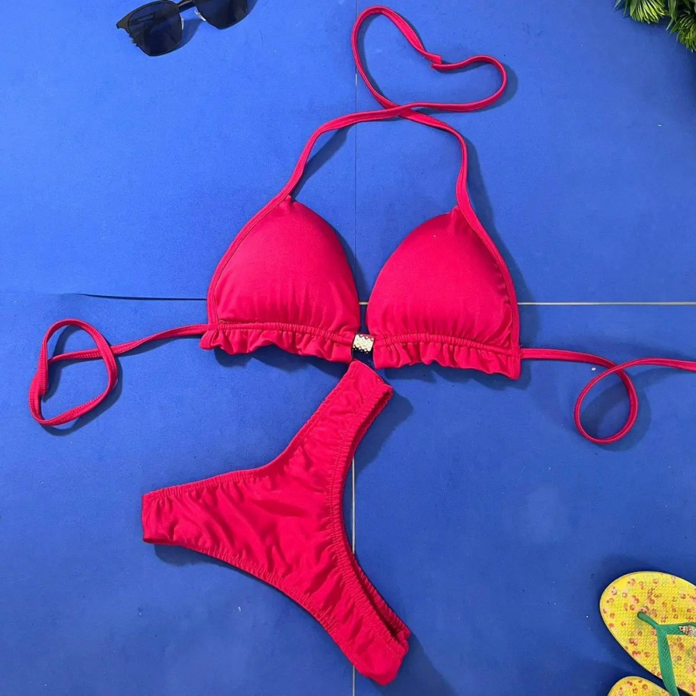 Biquini Feminino Simples com Bojo e Elastano