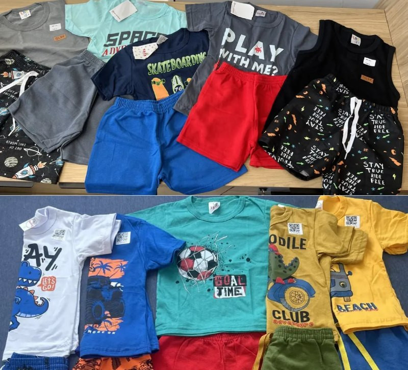 Kit Sortido 5 Conjuntos Roupas Infantil
